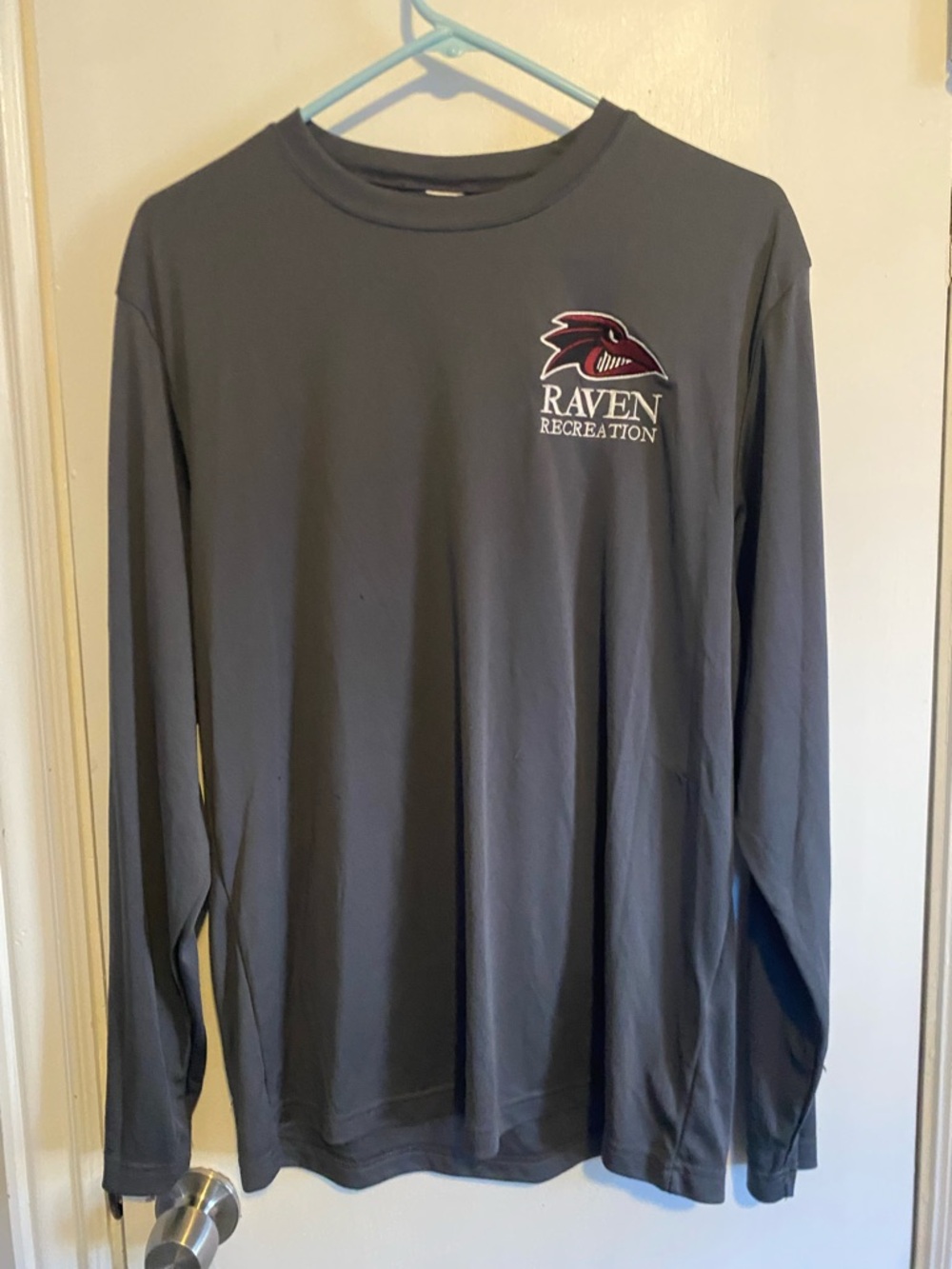 Men's Long-Sleeve Crewneck Shirt - Charcoal